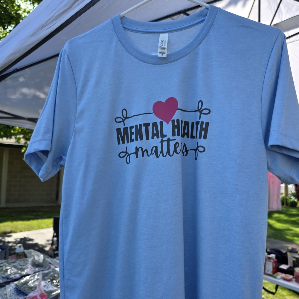 Bella Canvas Light Blue 'Mental Health Matters' Tee